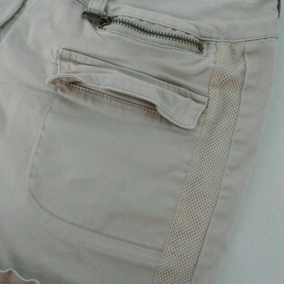 CREST JEANS Stretchy Tan Shorts Vented Sides 11 - Picture 4 of 8